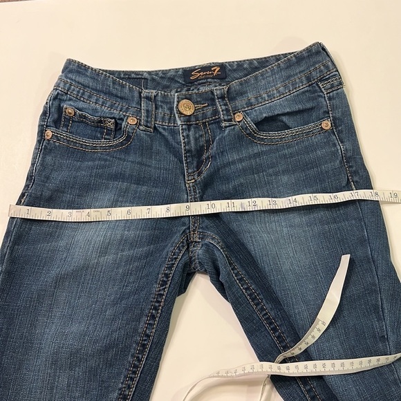 Seven7 Jeans Crop Ankle Jeans Capri Pants Medium Blue Wash Size 4 - Picture 11 of 14